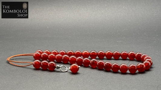 Carnelian 33 Bead Komboloi / Worry Beads