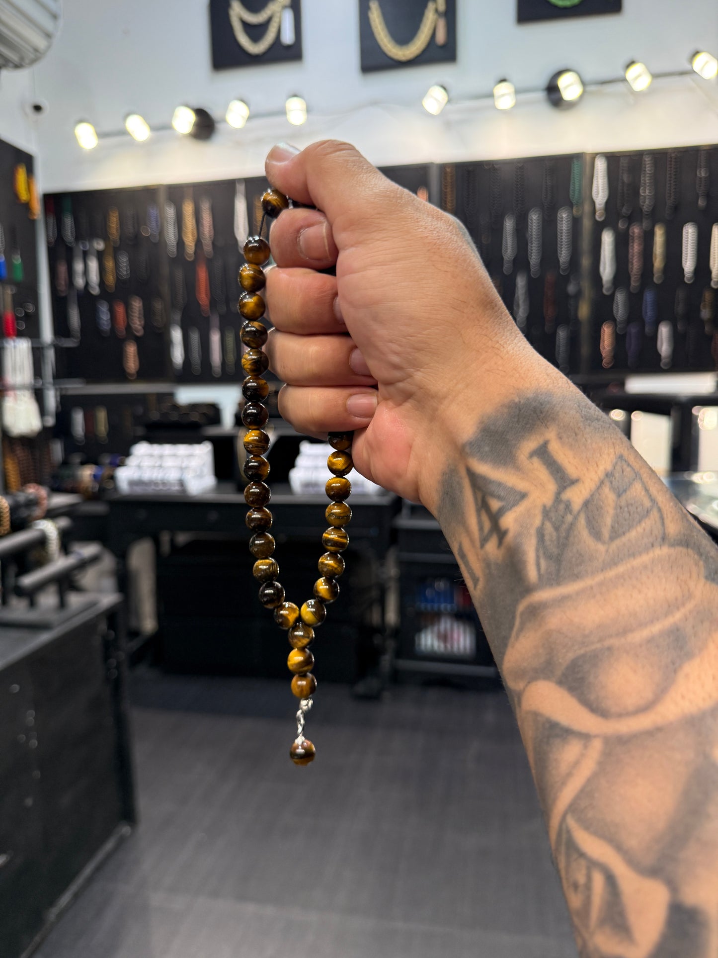 Tigers Eye33 Bead Worry Beads