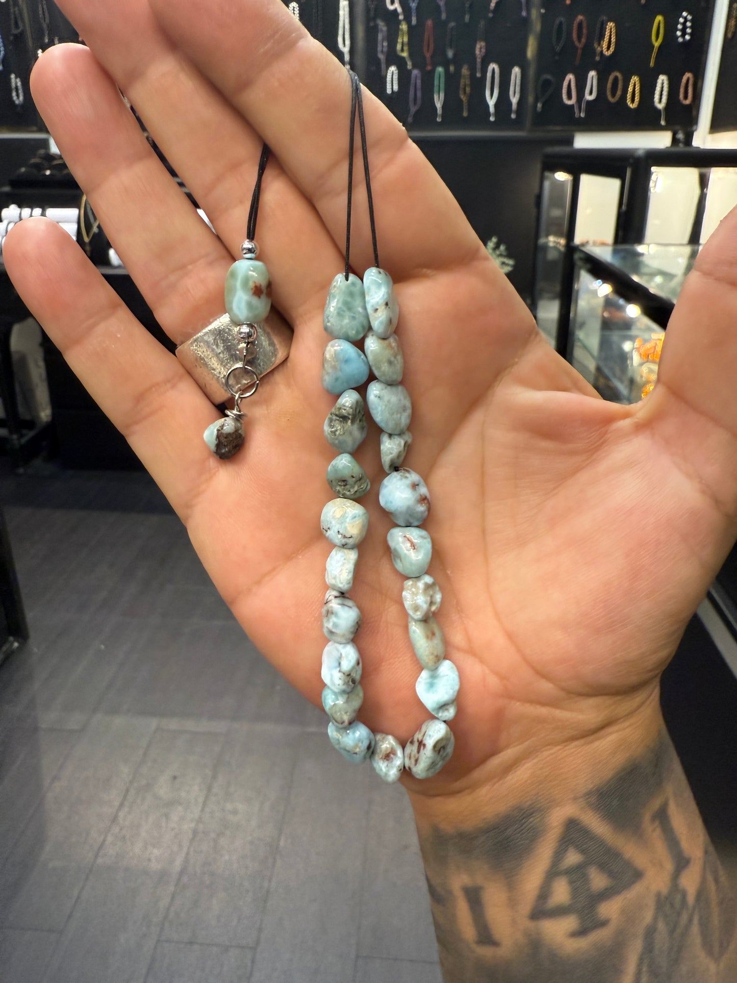 Larimar 21 Bead Komboloi / Worry Beads