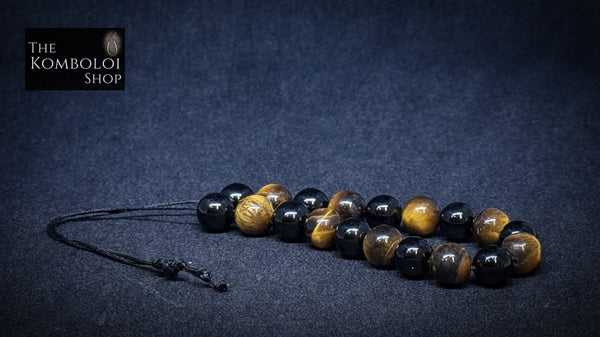 Onyx & Tigers Eye Worry Beads - Wearable MK3 (Long)