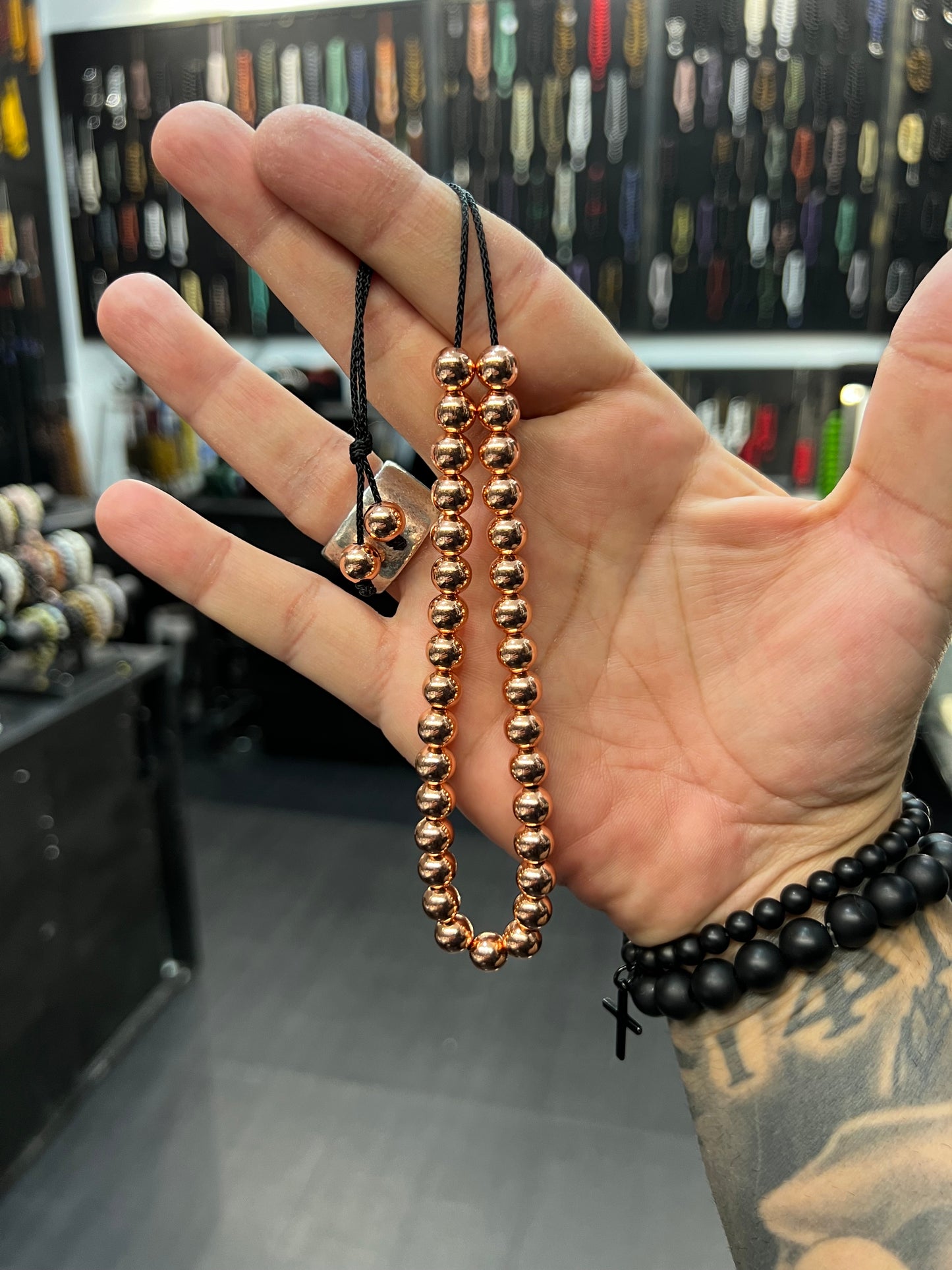 Solid Copper 33 Bead Komboloi