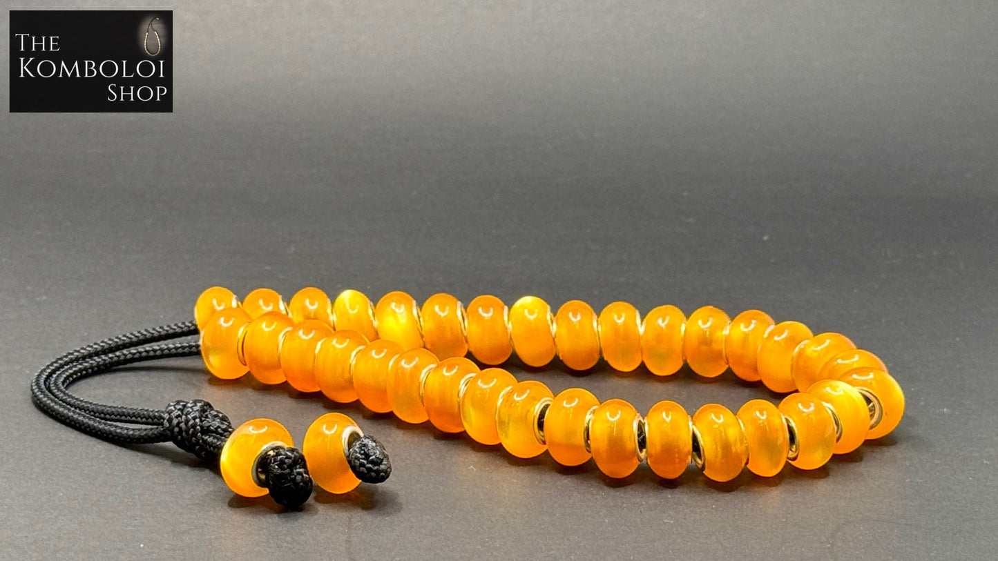 Brass Core Resin 33 Bead Komboloi / Worry Beads