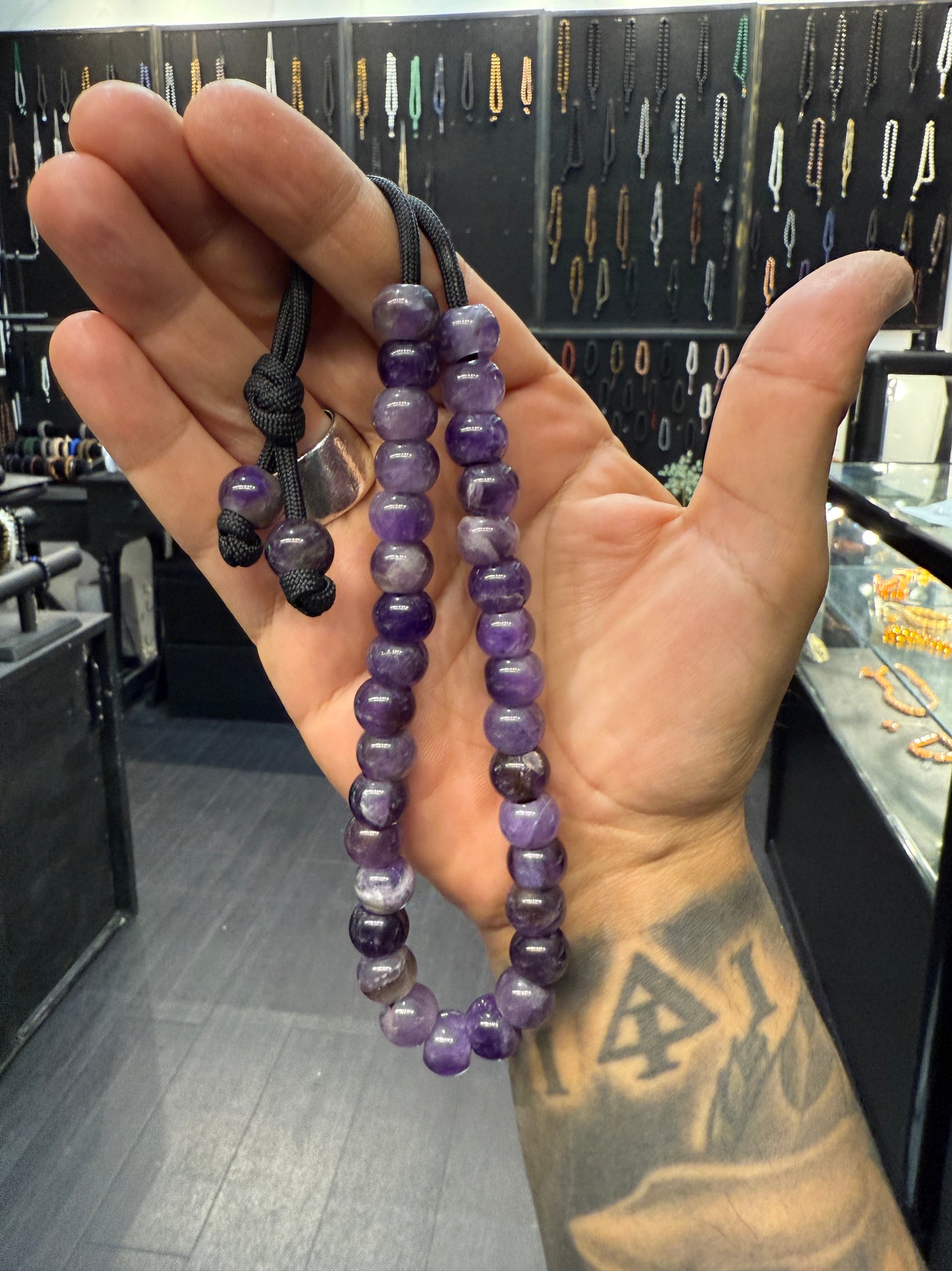 Amethyst 33 Bead Komboloi / Worry Beads