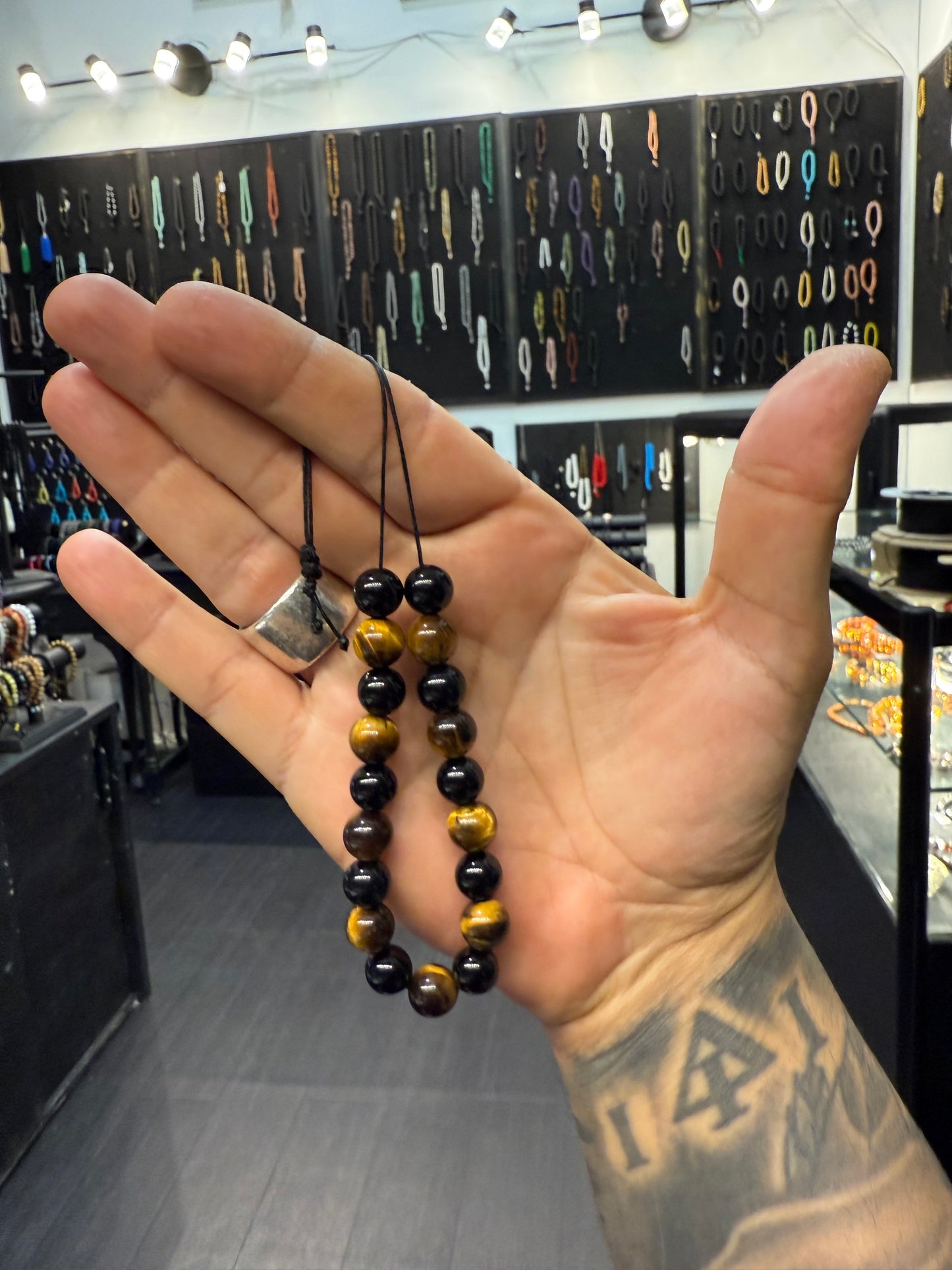 Onyx & Tigers Eye Worry Beads - Wearable MK3 (Long)