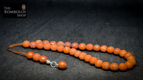 Red Jasper (Matte) 33 Bead Komboloi / Worry Beads