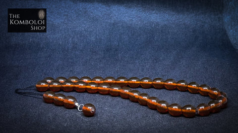 Pressed Baltic Amber 33 Bead Komboloi / Worry Beads