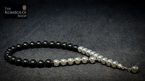 Tourmaline & Stainless Steel 33 Bead Worry Beads