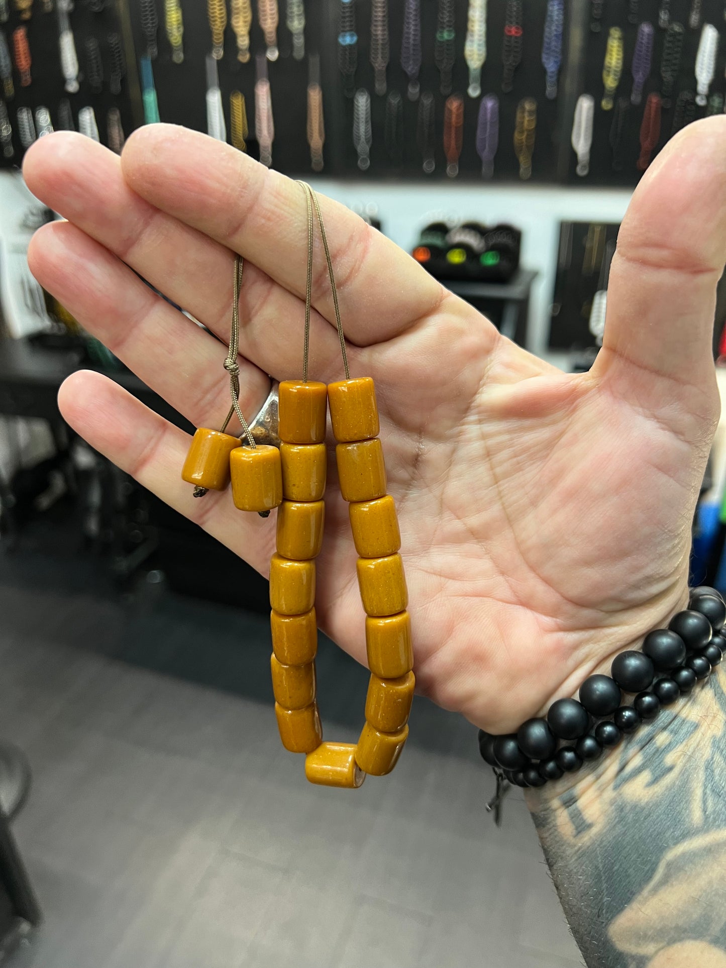 Pressed Baltic Amber  Komboloi / Worry Beads