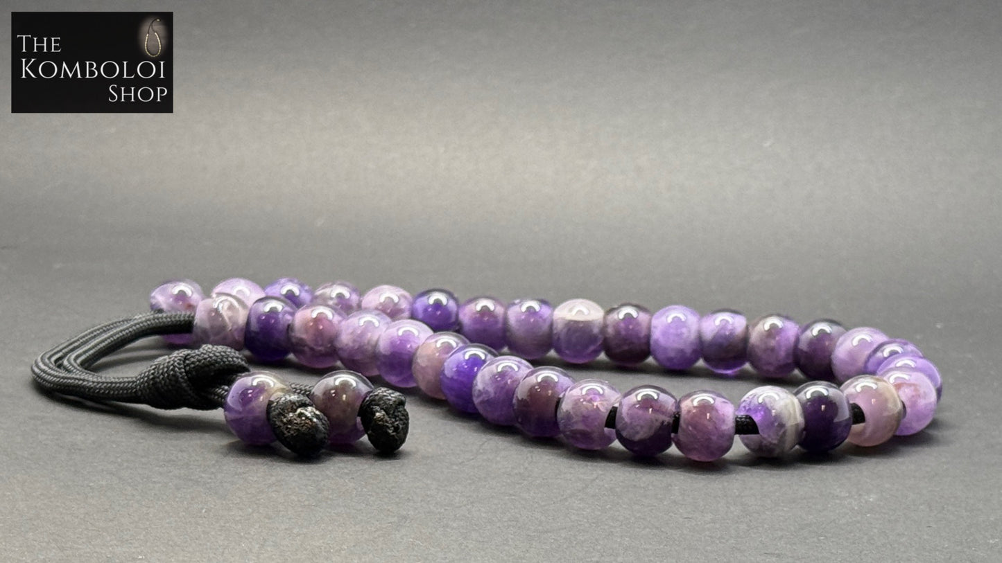 Amethyst 33 Bead Komboloi / Worry Beads