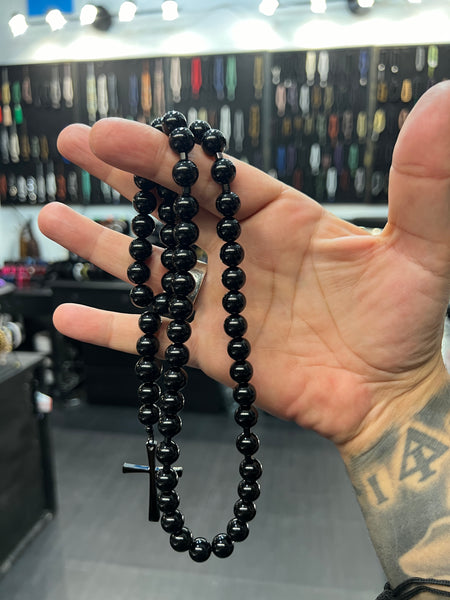 Five Decade Onyx Rosary Beads