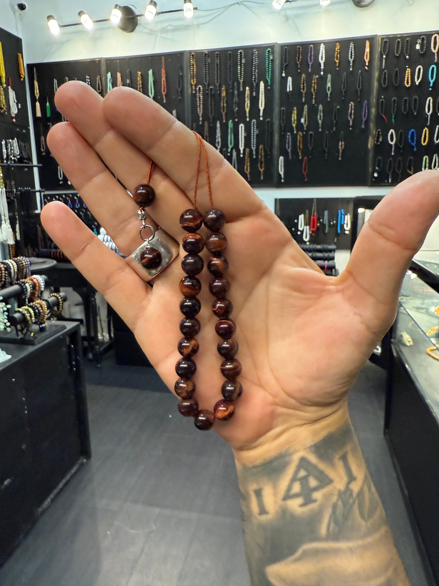 Red Tiger’s Eye 21 Bead Komboloi