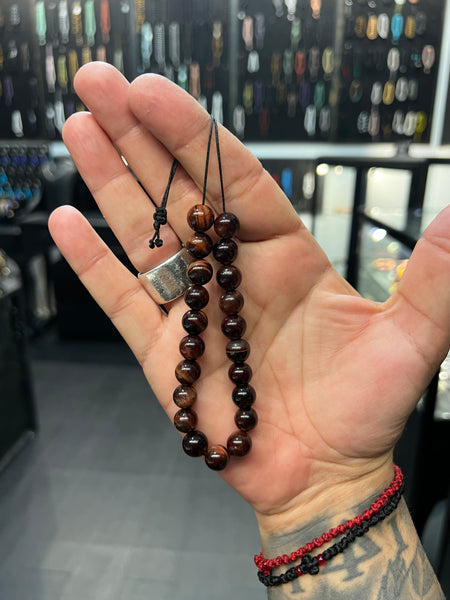 (Red Tigers Eye Worry Beads - Wearable MK3 (Long)