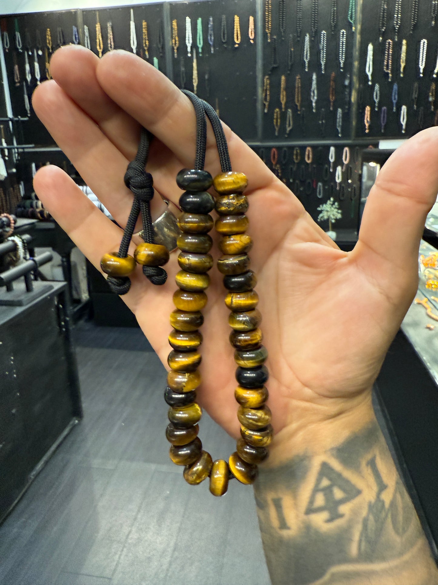 Yellow Tiger’s Eye 33 Bead Komboloi