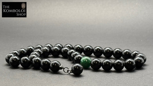 Onyx & Emerald Eye33 Bead Worry Beads