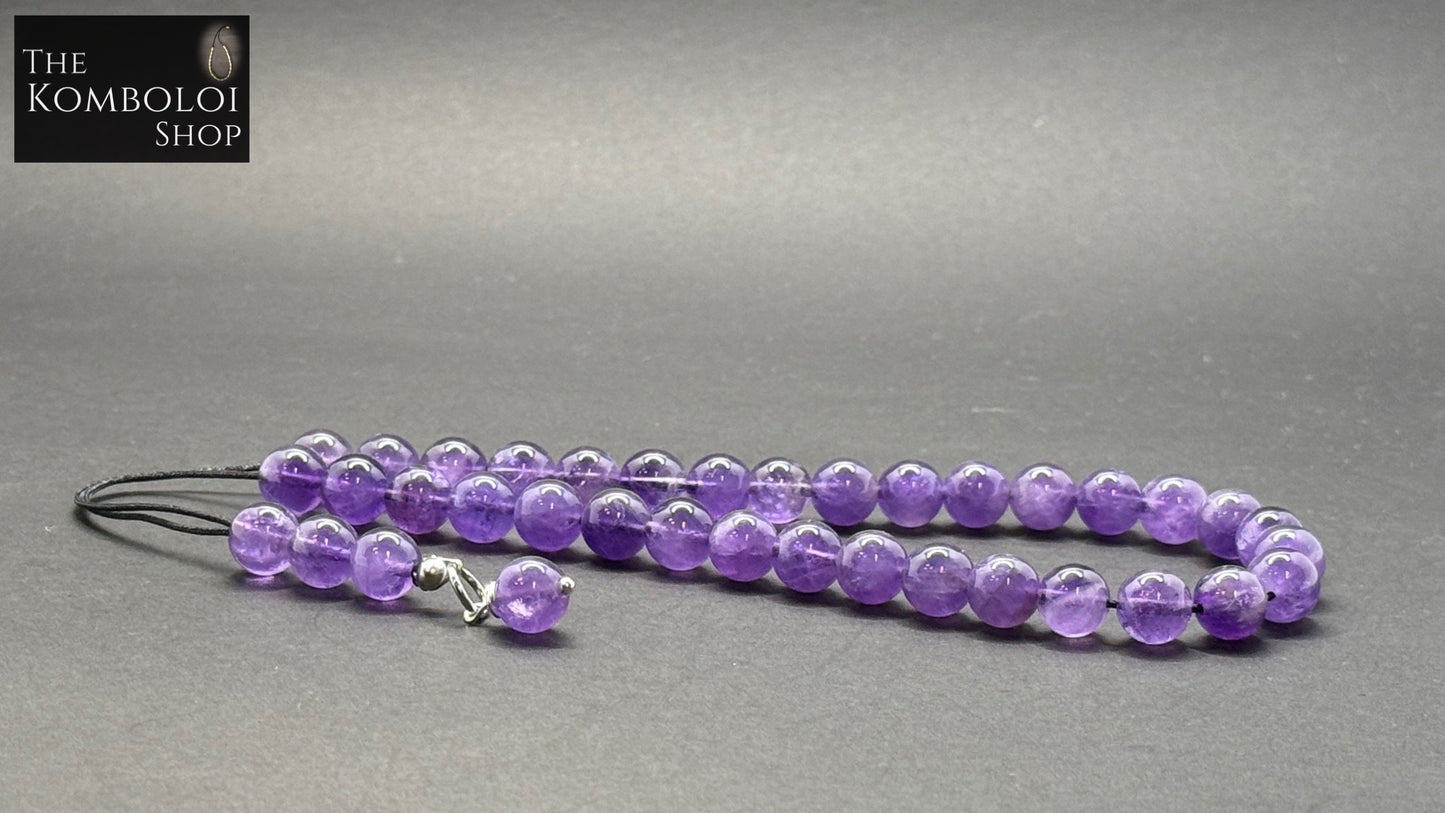 Amethyst 33 Bead Komboloi / Worry Beads