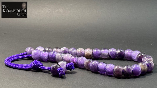 Amethyst 33 Bead Komboloi / Worry Beads