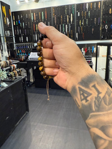 Tiger Eye & Onyx Worry Beads - Wearable MK3 (Short)