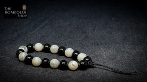 Howlite and Onyx Worry Beads - Wearable MK3 (Short)