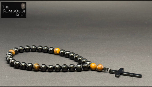 Onyx & Tigers Eye Anglican Rosary Beads