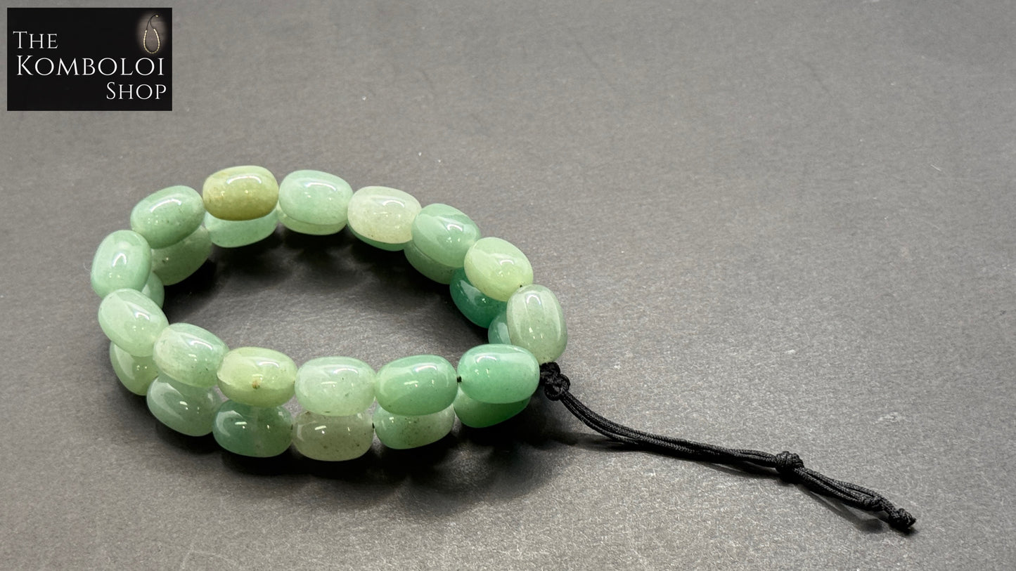 Aventurine Wearable Komboloi / Worry Bead Bracelet -  MK3 V2