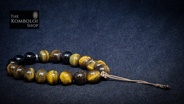 Tiger Eye & Onyx Worry Beads - Wearable MK3 (Short)