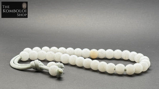 White Jade 33 Bead Komboloi / Worry Beads