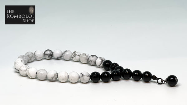 Howlite & Onyx Worry Beads