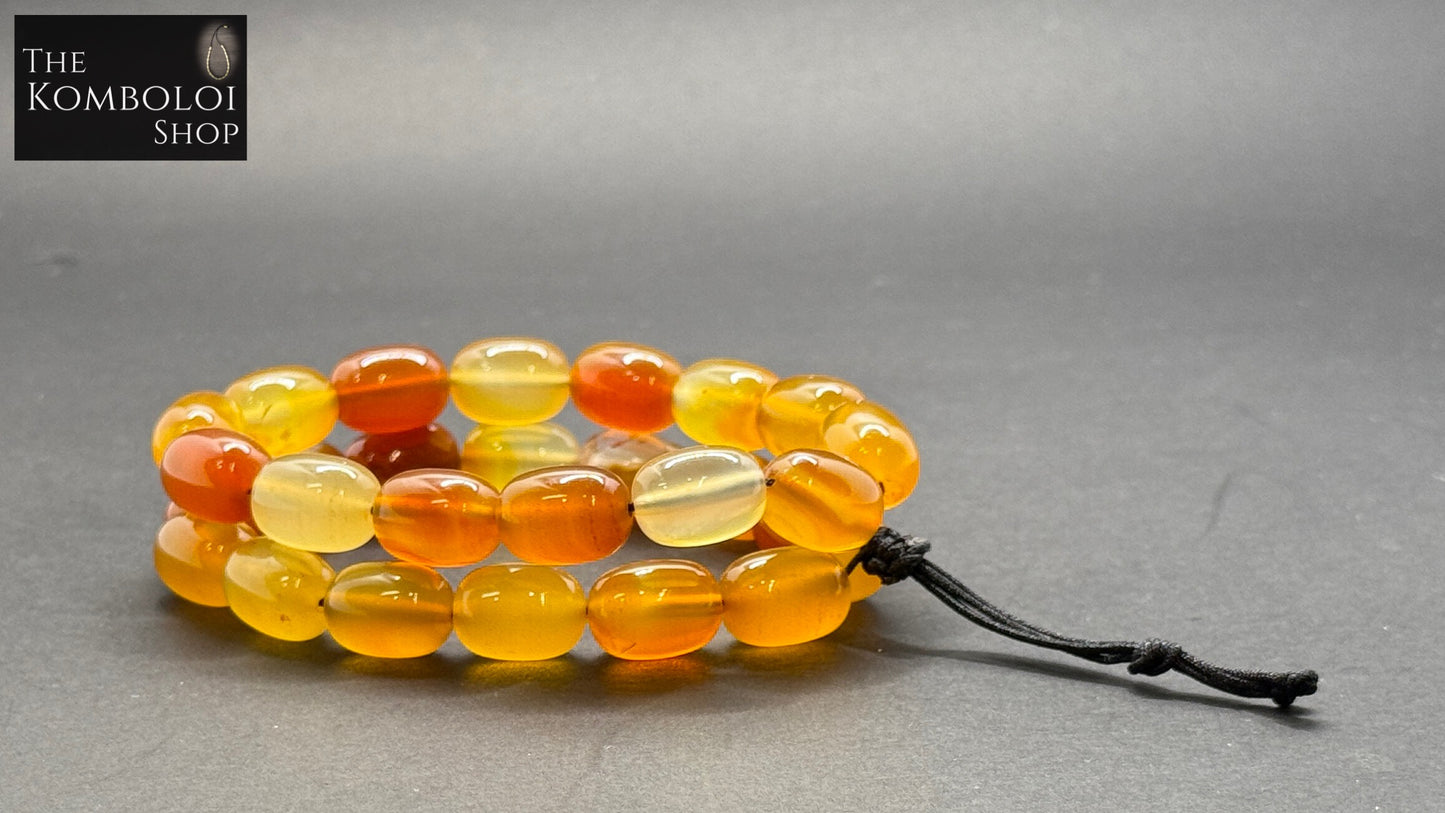 Agate Wearable Komboloi / Worry Bead Bracelet -  MK3 V2