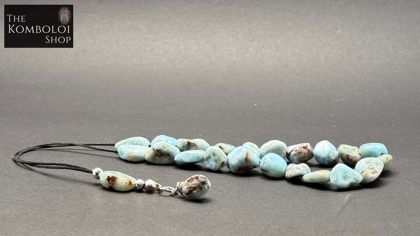 Larimar 21 Bead Komboloi / Worry Beads