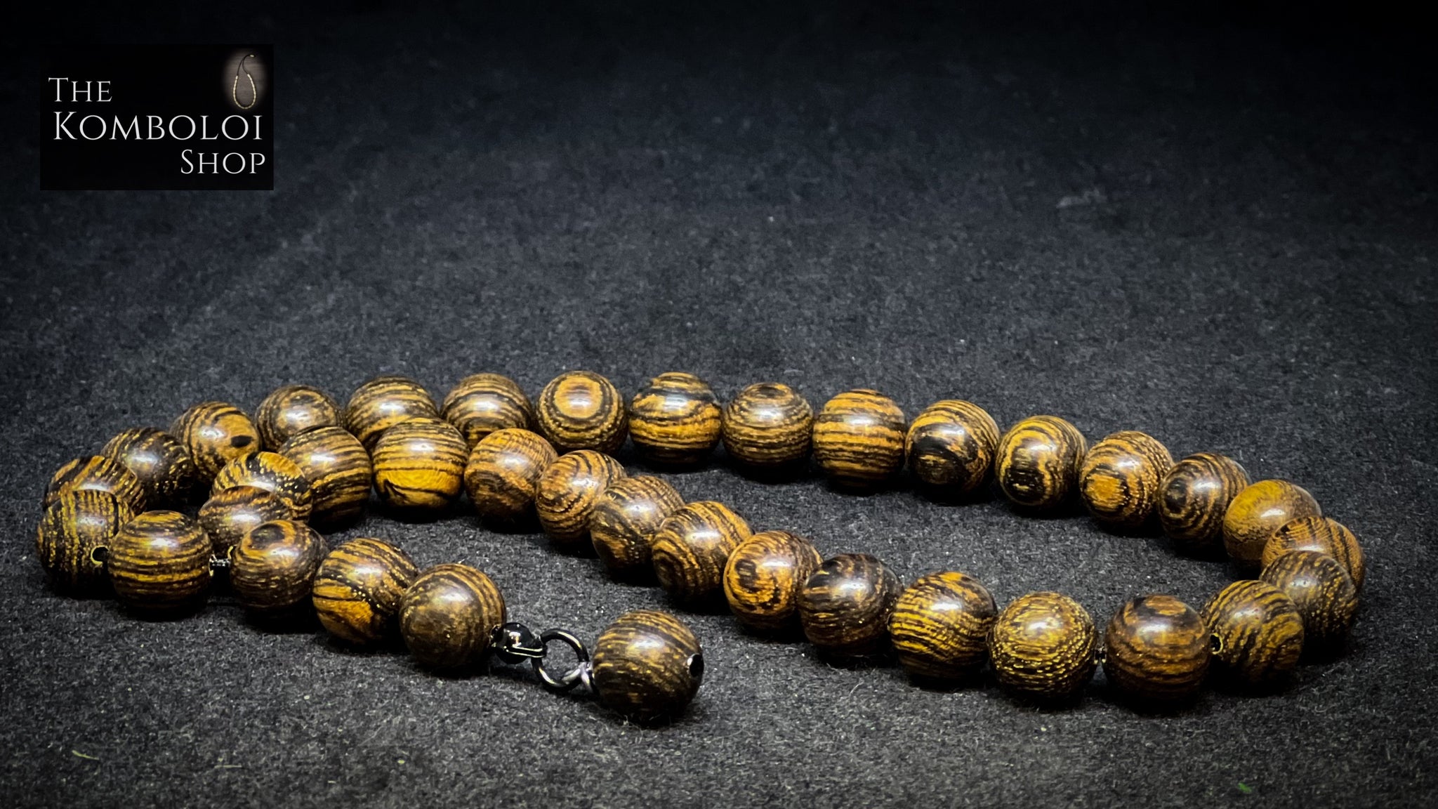 Tiger Skin Sandlewood 33 Bead Worry Beads