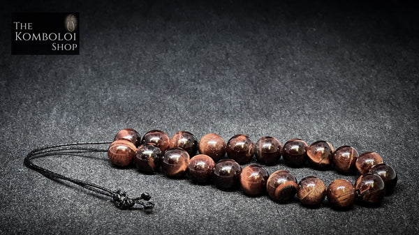 (Red Tigers Eye Worry Beads - Wearable MK3 (Long)