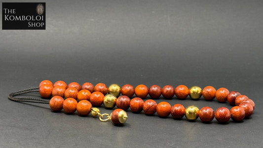 Rosewood & Stainless Steel 33 Bead Komboloi / Worry Beads