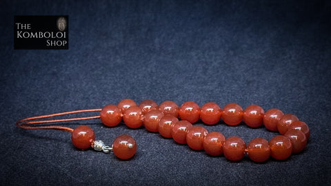 Carnelian 21 Bead Komboloi / Worry Beads