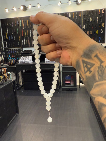 Selenite 33 Bead Worry Beads