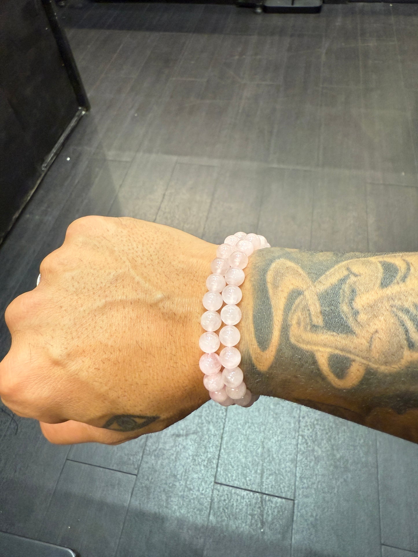 Rose Quartz Komboloi / Worry Bead Bracelet -  MK3 V2