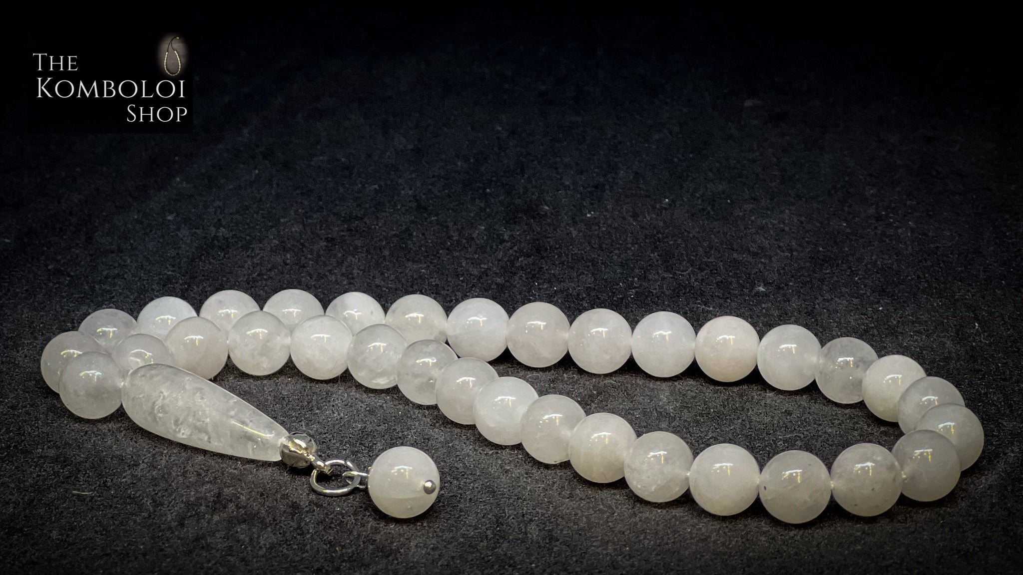 White Jade 33 Bead Worry Beads