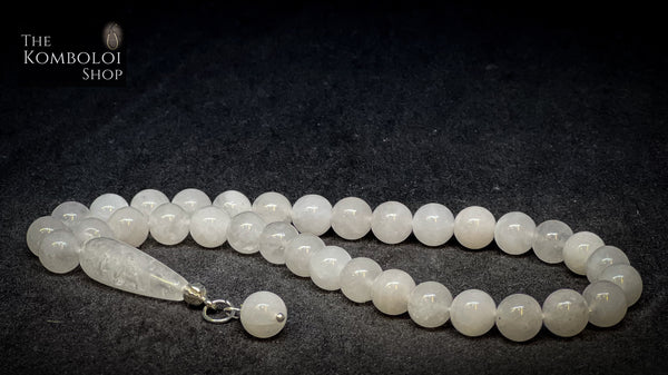 White Jade 33 Bead Worry Beads