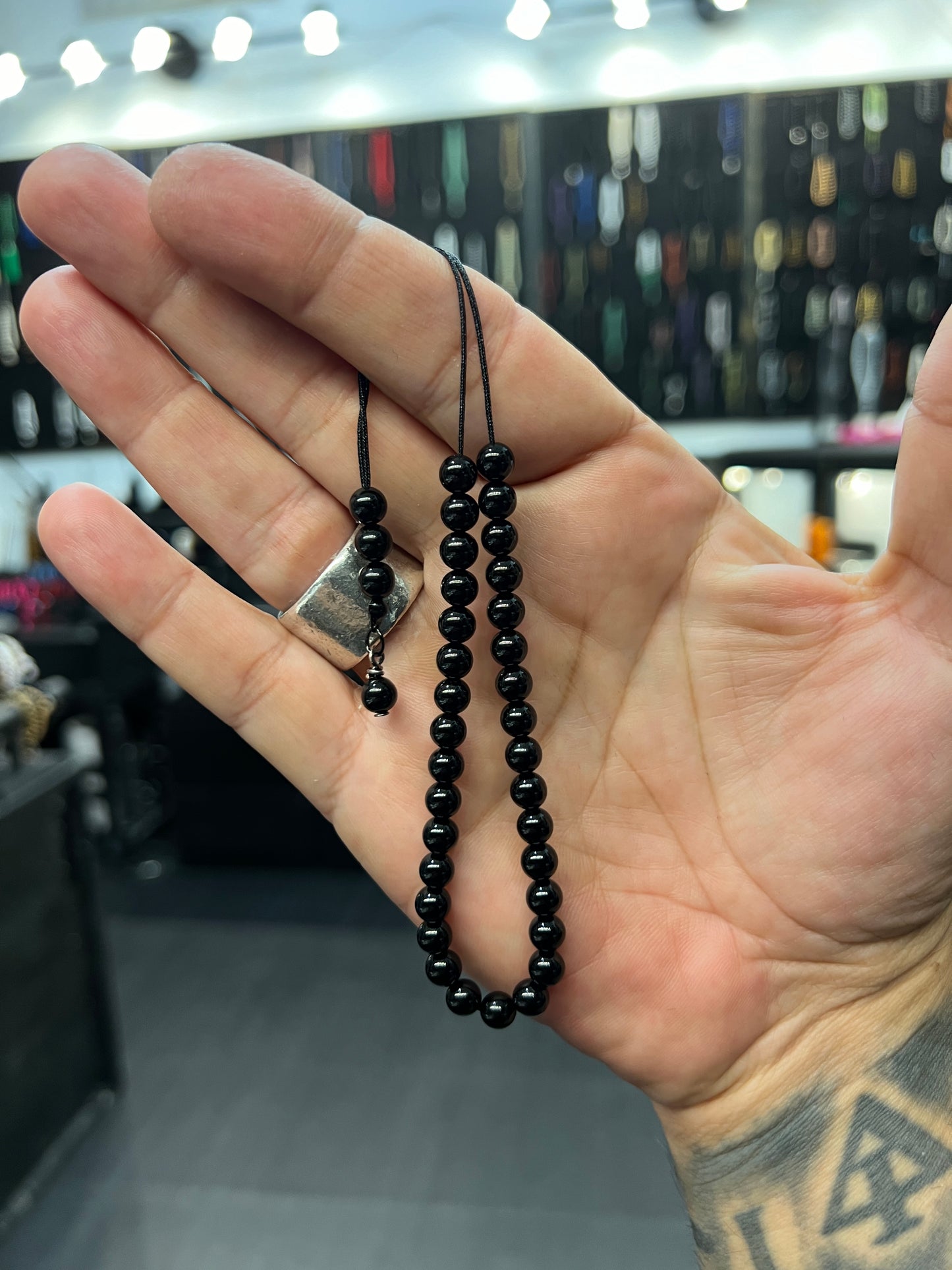 Onyx 33 Bead Mini Komboloi / Worry Beads