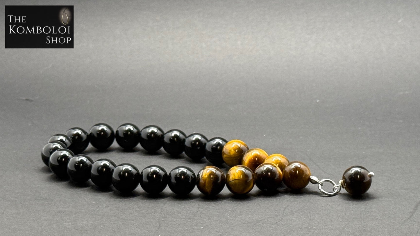 Onyx & Tigers Eye Worry Beads