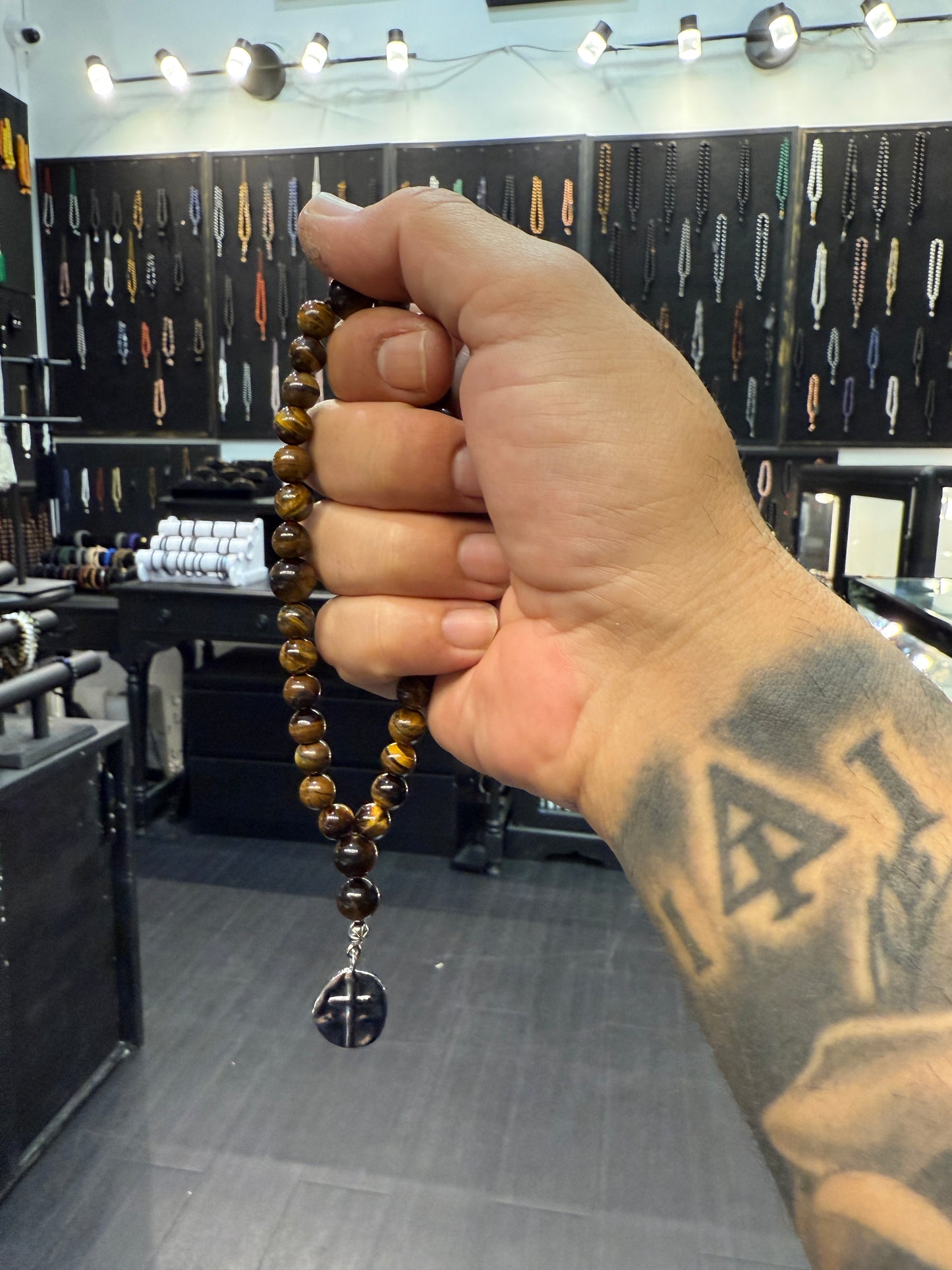 Tigers Eye Anglican Rosary Beads