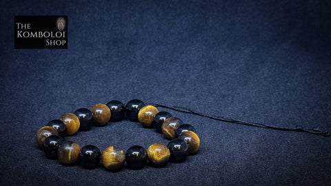 Onyx & Tigers Eye Worry Beads - Wearable MK3 (Long)