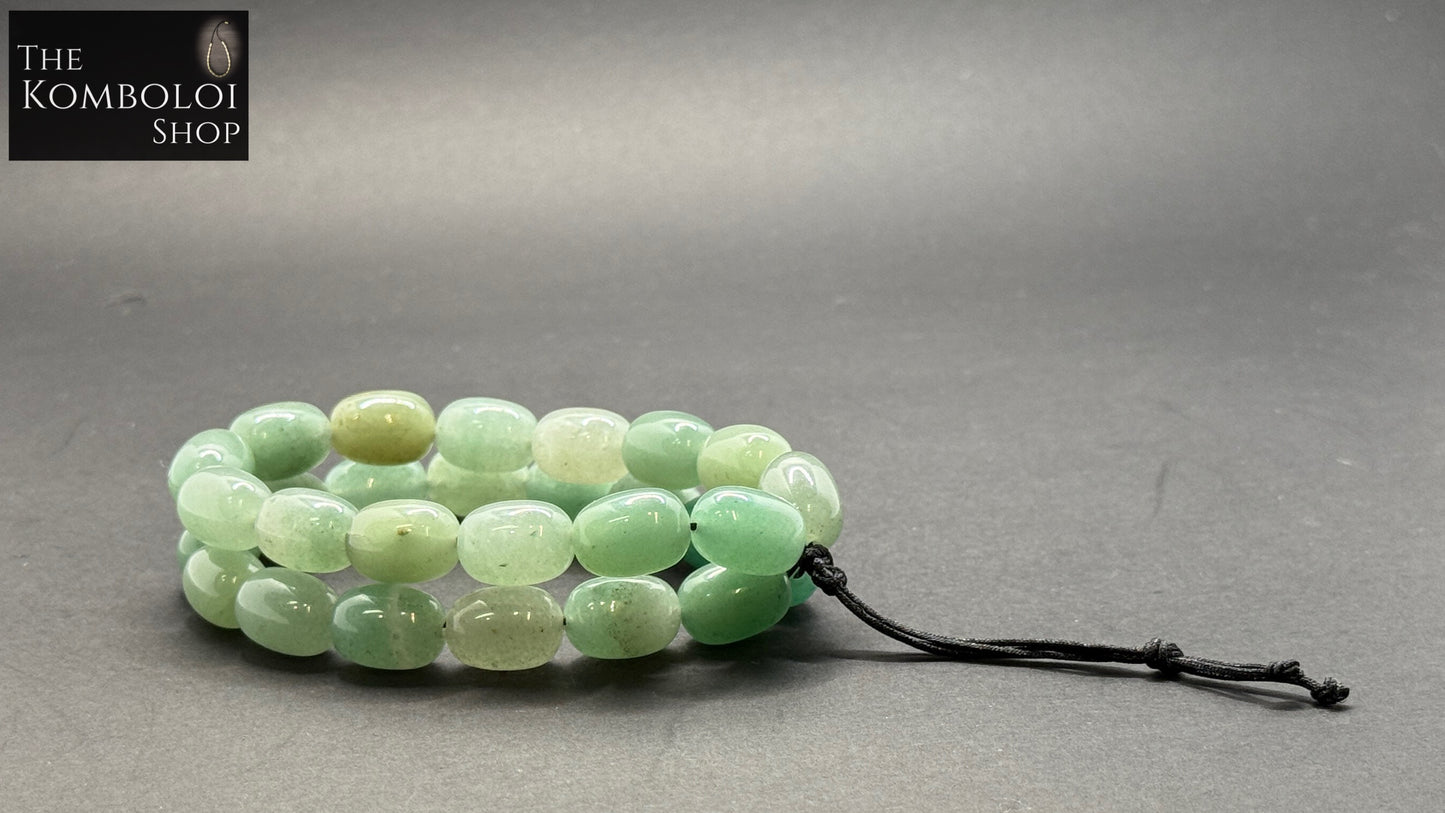 Aventurine Wearable Komboloi / Worry Bead Bracelet -  MK3 V2