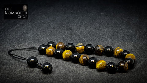 Onyx & Tigers Eye Komboloi / Worry Beads