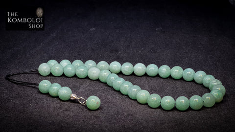 Burmese Jade  33 Bead Komboloi / Worry Beads
