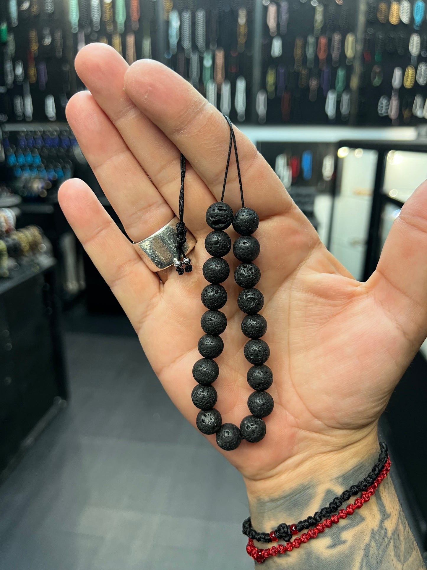 Volcanic Lava Worry Beads - Wearable MK3 (Long)