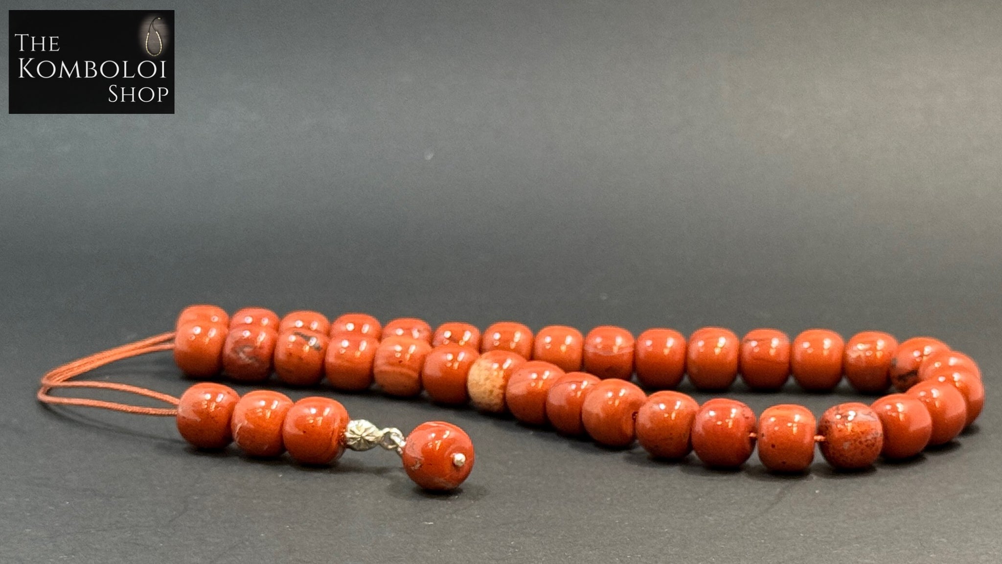 Red Jasper 33 Bead Komboloi / Worry Beads