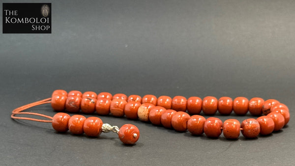 Red Jasper 33 Bead Komboloi / Worry Beads