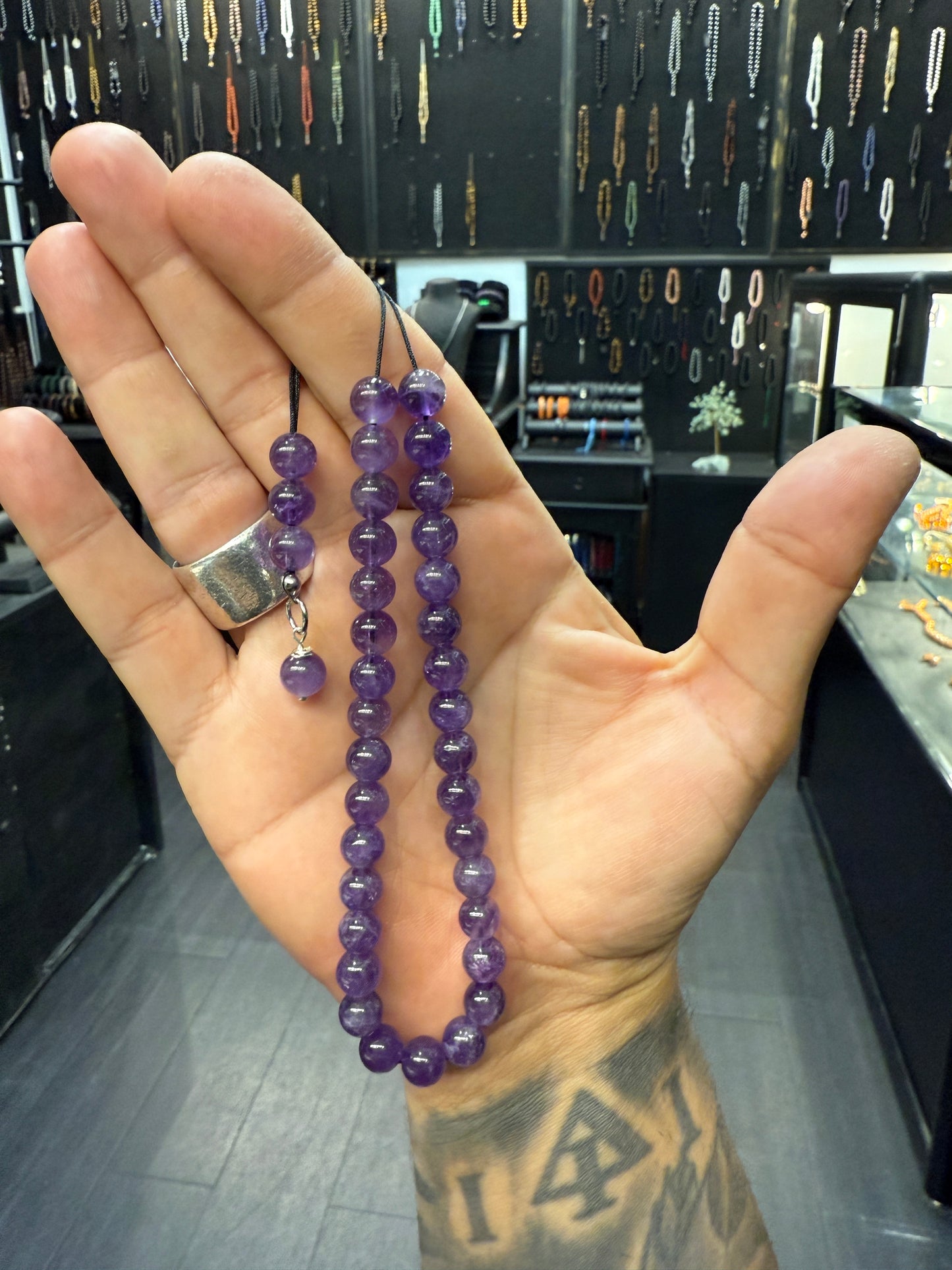 Amethyst 33 Bead Komboloi / Worry Beads