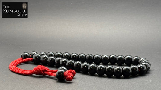 Black Stone 33 Bead Komboloi / Worry Beads