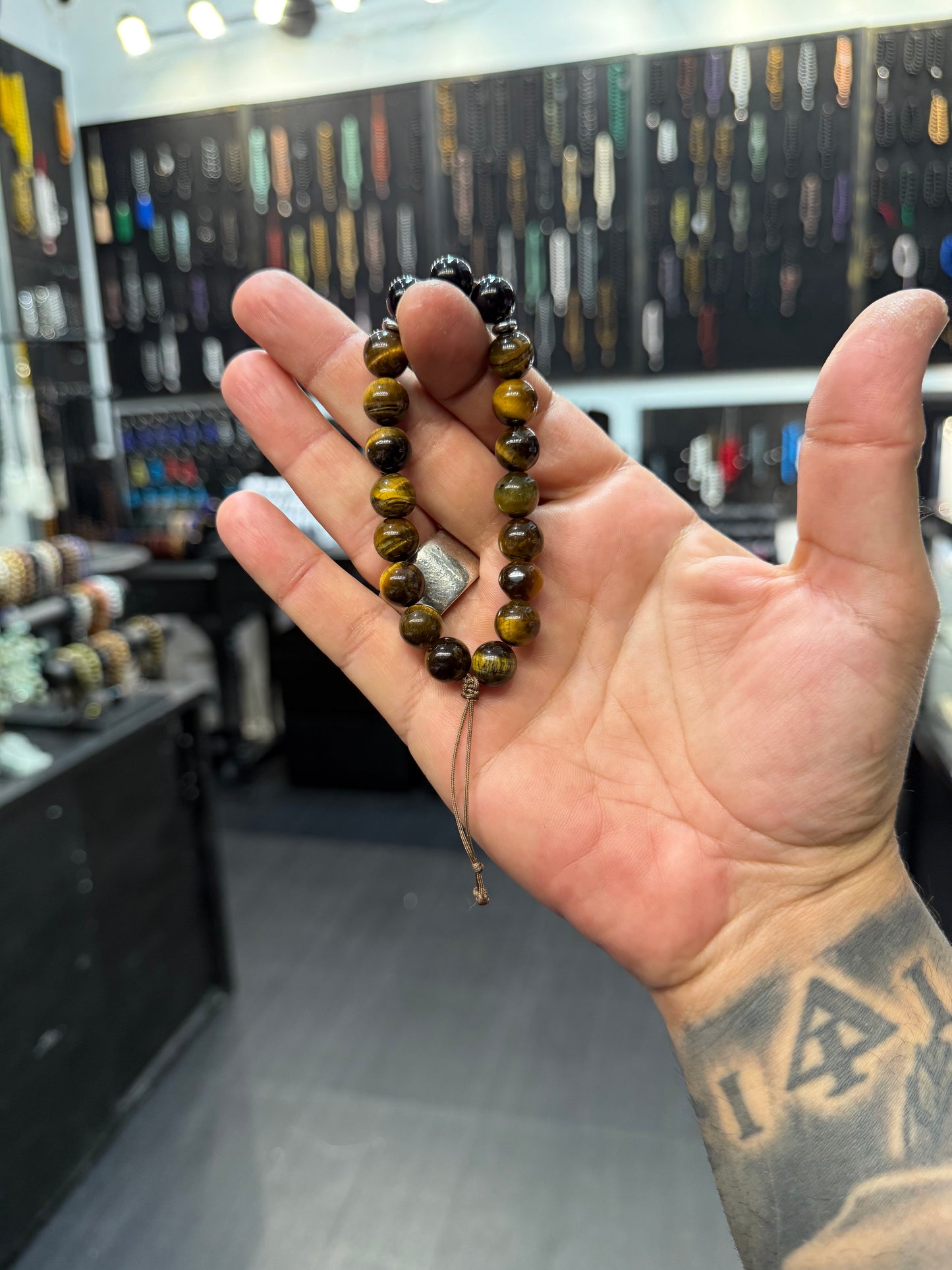 Tiger Eye & Onyx Worry Beads - Wearable MK3 (Short)